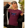 thumbnail image 2 of Dragonfly In Abstract Art T-Shirt Women -Image by Shutterstock, Female XX-Large, 2 of 4
