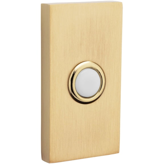 Open Box Baldwin 4863 3" X 1-1/2" Illuminated Rectangular Door Bell From The Estate Collection -