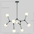 thumbnail image 6 of Mid Century Eight Globe Light Brass Ceiling Sputnik Chandelier Pendant Light Fixture, 6 of 6