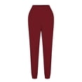 thumbnail image 7 of Women's Straight Leg Sweatpants High Waisted Casual Comfortable Solid Color Elastic Waist Straight Long Sleeve With Pockets, 7 of 7