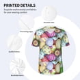 thumbnail image 4 of Daiia Colorful Easter Eggs Mens Baseball Jersey Button Down Shirts Short Sleeve Sports Uniforms-Small, 4 of 9