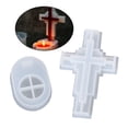 thumbnail image 3 of de Vela de Silicona Epoxi Cristal Cross Májaros Cera de Cera Sunnimix Molde de vela cruzada, 3 of 8