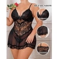 thumbnail image 2 of Zhuge Babydoll Lenceria Sexy para Mujer Talla XL Negro, Baby Doll Mujer Sexy con Encaje y Diseño Elástico, 2 of 5