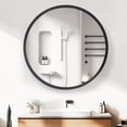 thumbnail image 2 of 20x20 Round Bathroom Medicine Cabinet - Wall Mounted Mirror with Concealed Shelves, Premium Wooden Frame & Moisture-Proof Design, Space-Saving Storage for Bedroom (White), 2 of 8