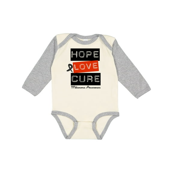 Inktastic Melanoma Hope Love Cure Boys or Girls Long Sleeve Baby Bodysuit
