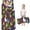 Floral Multicolor Cat Black Pattern, variant on White Cat and Heart Red Pattern Teens Toddler Nap Mat with Pillow, Sleeping Mat Bag for Preschool Daycare 59"x22"