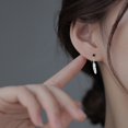thumbnail image 2 of Silver Needle Feather Alloy Earrings Cold Wind Design Female Jewelry, 2 of 4