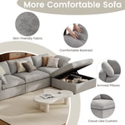 The Magic Home 79 Sofa Couch, Cloud Modular Sectional Sofa, Linen Loveseat Modern Comfy Cloud Sofa for Living Room, Apartment, Small Space, Washable Replaceable Covers, 2 Seater Grey Couch