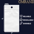 thumbnail image 2 of Reclosable Hang Hole Poly Bags - 5 x 8 & (100 Bags) 2 Mil Clear Plastic with Resealable Lock Seal Zipper | Durable Poly Baggies | Resealable Zip Top Lock For Jewelry, Storage, Packaging & Shipping, 2 of 6