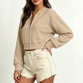 thumbnail image 2 of jjayotai Womens Zip up Sweatshirts Jackets Long Sleeve Casual Loose Outwear with Pockets, 2 of 6