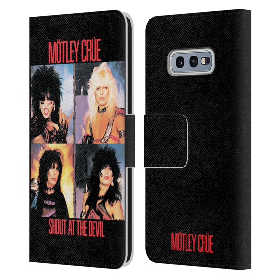 Head Case Designs Officially Licensed Motley Crue Albums Shout At The Devil Leather Book Wallet Case Cover Compatible with Samsung Samsung Galaxy S10e
