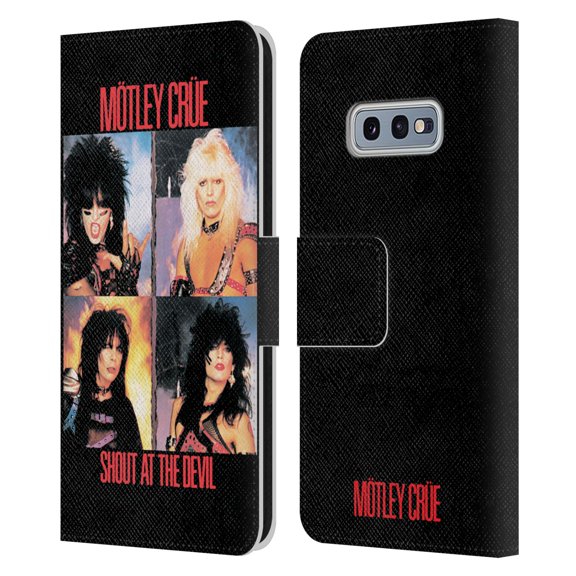 Head Case Designs Officially Licensed Motley Crue Albums Shout At The Devil Leather Book Wallet Case Cover Compatible with Samsung Samsung Galaxy S10e