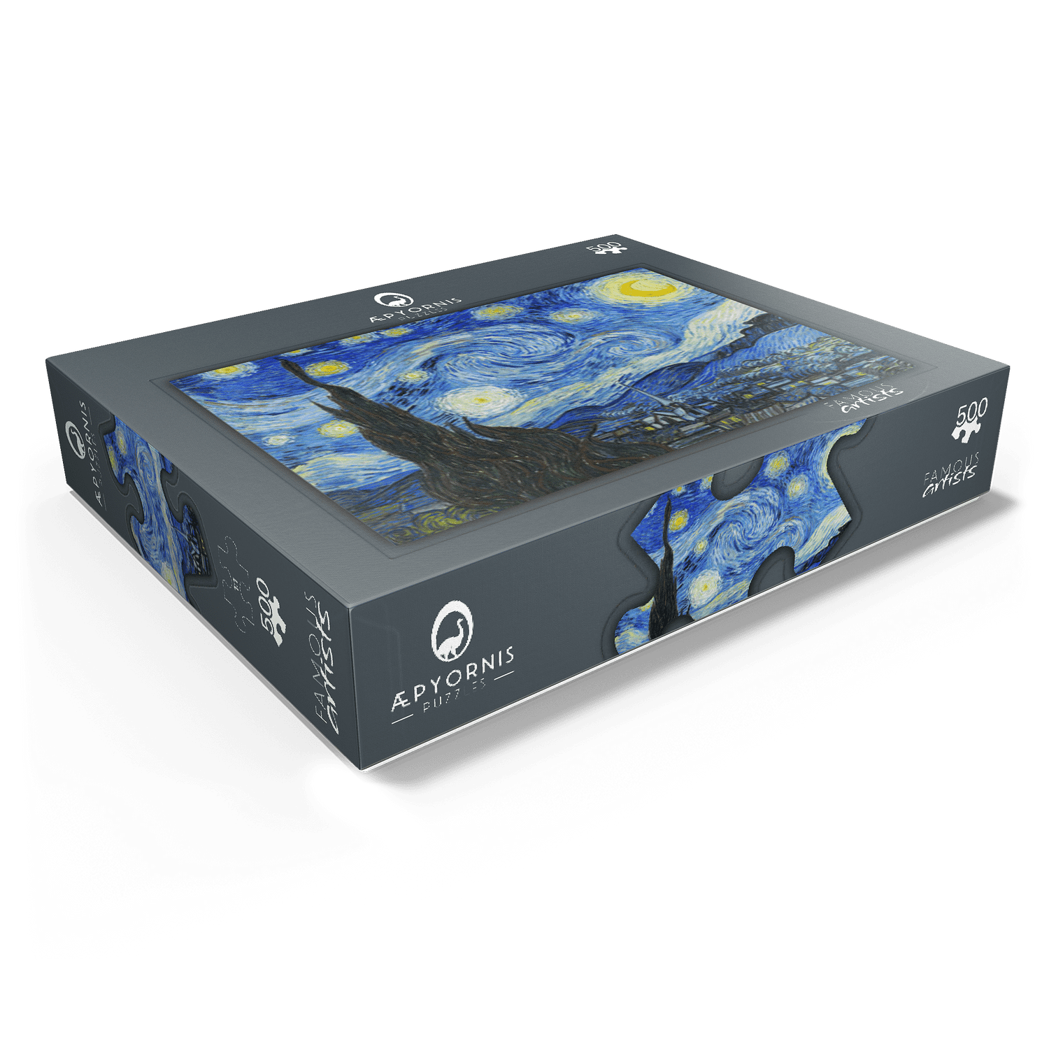 MyPuzzle - The Starry Night 1889 By Vincent Van Gogh - Premium 500 Piece Jigsaw Puzzle for Adults