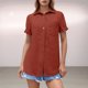 thumbnail image 2 of Camisa con cuello abotonado para mujer - Ropa informal de primavera/verano para el trabajo, corte holgado - Tallas S-XXL, 2 of 5