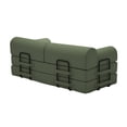 thumbnail image 5 of Leumius 79" Convertible Futon Sofa Bed, Boneless Couch for Living Room, Corduroy Folding Mattress Couch with Fixed-Shape Frame, Floor Sofa Lounge Couch with 2 Pillows, No Assembly,Grayish Green, 5 of 9