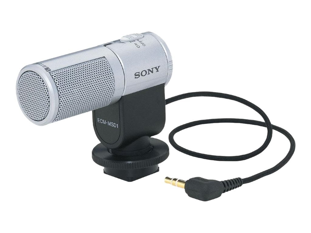 Sony ECM-MSD1 - Microphone - zoom - black, silver - for Handycam FDR