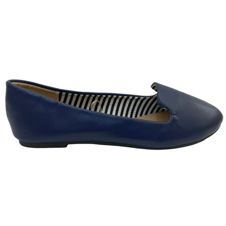Shoes8teen Womens Faux Suede Loafer Smoking Shoes Flats