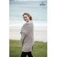 thumbnail image 2 of Aran Patchwork Throw 100% Premium Merino Wool Blanket 60" x 42" Made in Ireland by Aran Woollen Mills, Wicker, 2 of 3
