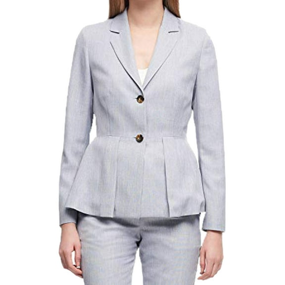 DKNY Womens Peplum Two Button Blazer;10
