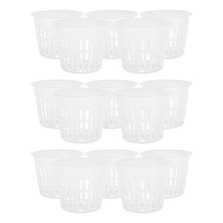 OUNONA 15Pcs Hydroponic Mesh Net Cups for Garden Vegetables Growing, Plant Nursery Pots for Hydroponics