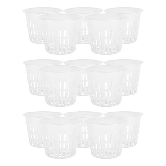 OUNONA 15Pcs Hydroponic Mesh Net Cups for Garden Vegetables Growing, Plant Nursery Pots for Hydroponics