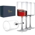 thumbnail image 4 of Glaver’s Square Wine Glasses Thin-Stemmed Crystal Glass Set for Red and White Wine, 16 oz 4-Pack, 4 of 9