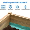 thumbnail image 3 of DEXTRUS Raised Garden Bed with Planting Tool, Elevated Weather Resistant Poly Wooden Planter Box Stand for Backyard, Patio, Balcony w/Lockable Wheels, 300lb Capacity - Brown, 3 of 10