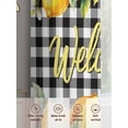 thumbnail image 6 of Yellow Lemons Sheer Curtains 63 Inch Length 2 Panels Set Window Treatments, Summer Fruits Leaves Botanical Buffalo Plaid Rod Pocket Semi Curtains for Living Room/Bedroom/Kitchen Décor, 104"W x 63"L, 6 of 7