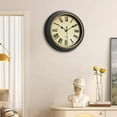 thumbnail image 2 of Retro Silent Non Ticking Round Classic Clock Quartz Decorative Battery Operated Wall Clock For Living Room Kitchen Home 12 Inch Bronze Features:, 2 of 9
