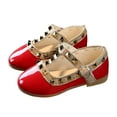 thumbnail image 3 of UngA Toddler Girl Dress Shoes Toddler Girl Sandals Flower Girl Dress Shoes Open Toe Little Kid Summer Flats Flower Girl Sandals(Red,Size 7), 3 of 6