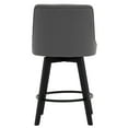 thumbnail image 6 of MINCETA Counter Stool,26" 360 Free Swivel Upholstered Bar Stool with Back-Set of 2-PU in Dark Gray, 6 of 6