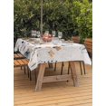 thumbnail image 2 of Outdoor Tablecloth with Umbrella Hole and Zipper, Spring Summer Wildflowers Rectangle Table Cloth 60x120 Inch Waterproof Tablecloth, Farmhouse Retro Floral Botanical Picnic Table Cover for Patio, 2 of 7