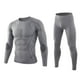 thumbnail image 2 of Conjuntos de ropa interior térmica Hombres Pantalones superiores Compresión L gris shamjiam Ropa interior térmica, 2 of 9