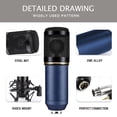 thumbnail image 3 of BM800 Condenser Studio Microphone Kits Novashion 8 Pcs/Set, 20 to 20,000 Hz Mic, 8.2 ft Cable, with Adjustable Mic Stand, USB Sound Adapter, Nylon Filter, Metal Shock Mount, Windscreen, 3 of 7