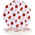 thumbnail image 1 of RYLABLUE Red Poppies Pattern Set of 6 Car Coaster for Drinks, Absorbent Ceramic Stone Coasters Cup Mat with Cork Base for Home Kitchen Room Coffee Table Bar Decor, 1 of 5