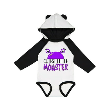 

Inktastic Cutest Little Monster- Purple Monster Gift Baby Boy or Baby Girl Long Sleeve Bodysuit
