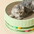thumbnail image 3 of Cat Scratching Board Toy High Density Scratch Resistant Interactive Round Scratcher Cat Toy with Catnip for Cats Green, 3 of 5