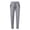 Grey, variant on Mens Casual Mid Waist Pants Sports Drawstring Pants With Zipper Pockets