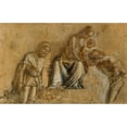 thumbnail image 2 of Michele da Verona 18x13 Gold Ornate Wood Frame and Double Matted Museum Art Print Titled - Madonna and Child with Saints Roch and Sebastian (Early 16th Century), 2 of 4