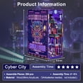 thumbnail image 3 of Kit Book Nook Tonecheer Cyber Punk Cyber City con luz LED, 3 of 8