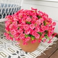 thumbnail image 5 of Artificial Morning Glory Bouquet with Blue Edged Flowers for Outdoor Porch Patio Garden Home Decor, Lifelike Faux Plant for Spring Summer Decoration, 5 of 7