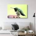 thumbnail image 2 of PixonSign Canvas Print Wall Art Green Hummingbird Against Yellow Background Birds Wildlife Photography Realism Contemporary Relax/Calm Multicolor Ultra for Living Room, Bedroom, Office - 32"x48", 2 of 5