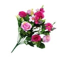thumbnail image 6 of 10\-branch Artificial Rose Bouquet Simulation flower bouquet Decor Wedding Party Cloth Flower purple, 6 of 9