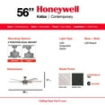 thumbnail image 5 of Honeywell Kaliza Ceiling Fan with Quiet Motor and Remote Control, 56", Gun Metal, 5 of 10