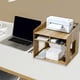 thumbnail image 5 of Desktop Organizer Cabinet Wood Desk Storage Shelf For Office Supplies Small Cabinet For Countertop Storage For Workspace Counter Storage Printers Holders, 5 of 6