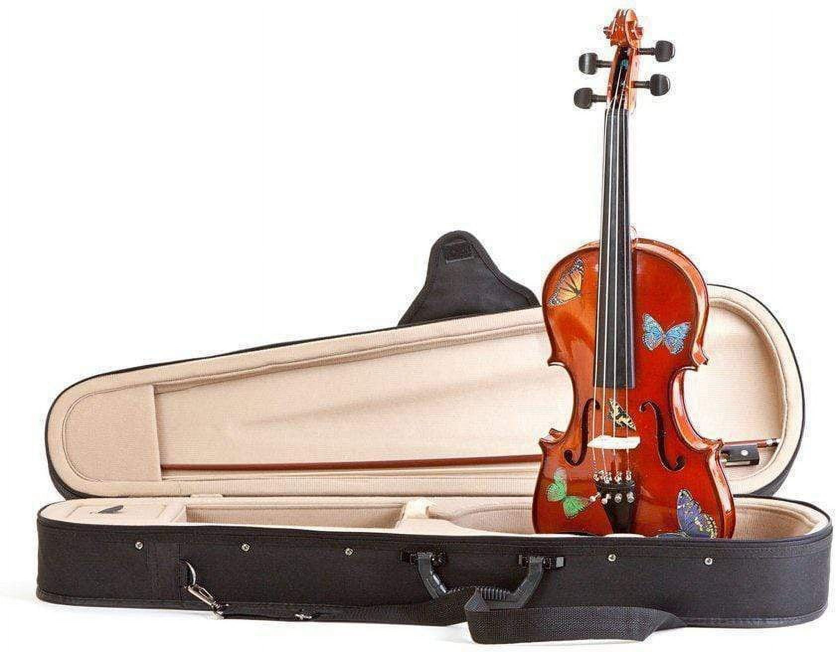 Rozanna's Violins Butterfly Dream Violin Outfit 3/4 with Crystal Fine Tuners and Accessories