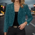 thumbnail image 2 of XIAOCHA Women's Sparkly Shrug Open Front Three Quarter Sleeve Evening Party Cardigan, 2 of 7