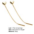thumbnail image 7 of harmtty 1 Pair Piercing Temperament Lightweight Lady Earrings Small Heart Long Tassel Drop Earrings Jewelry Accessories, 7 of 7