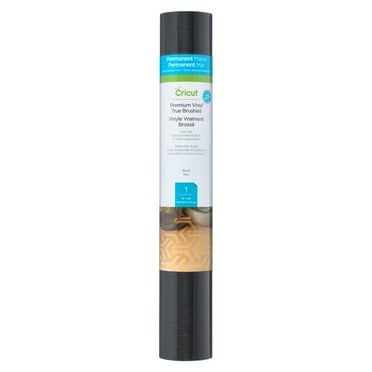 Cricut® Premium Vinyl™ True Brushed – Permanent, Black, 12" x 48"