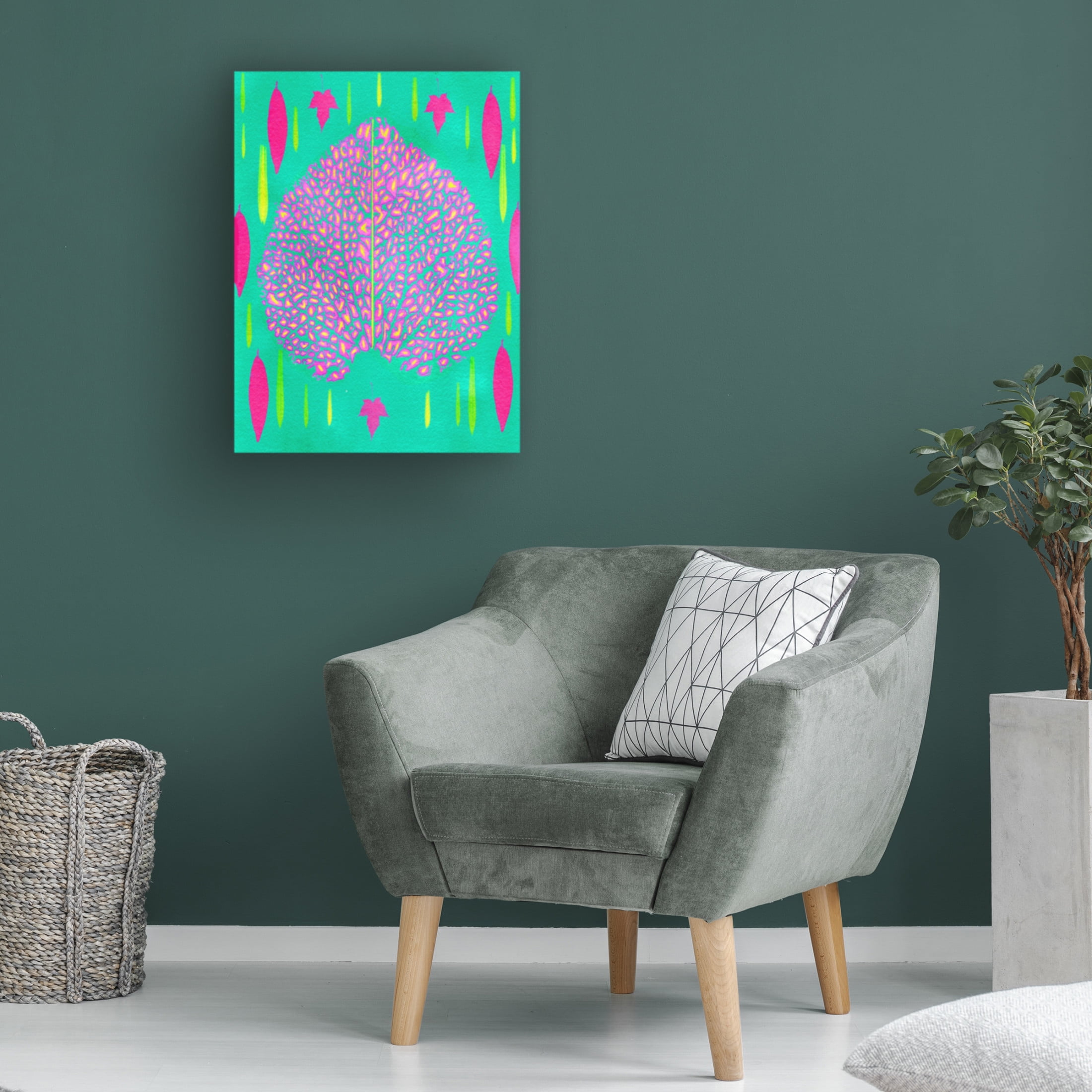 Trademark Fine Art giovanna nicolo  Leaves In Pink Canvas Wall Art